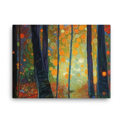 Wald voller Bäume - Herbstliche Stimmung - Malerei - Leinwand camping xxx 45.7 x 61 cm