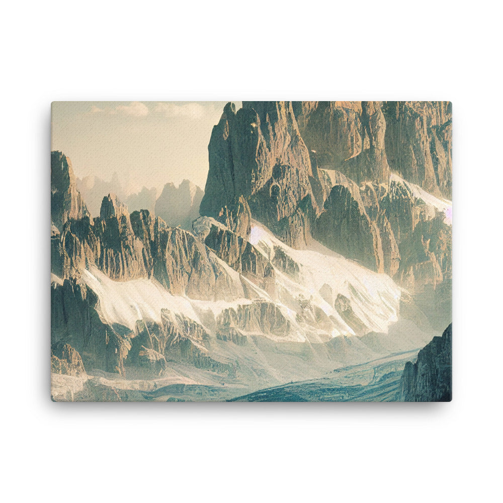 Dolomiten - Landschaftsmalerei - Leinwand berge xxx 45.7 x 61 cm