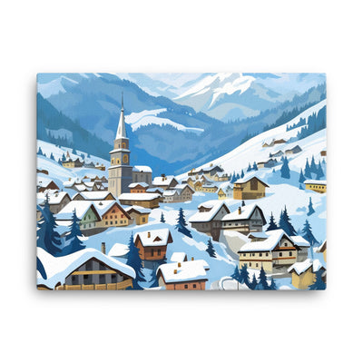 Kitzbühl - Berge und Schnee - Landschaftsmalerei - Leinwand ski xxx 45.7 x 61 cm