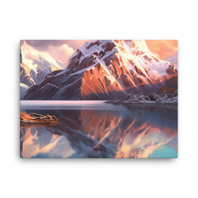 Berg und Bergsee - Landschaftsmalerei - Leinwand berge xxx 45.7 x 61 cm
