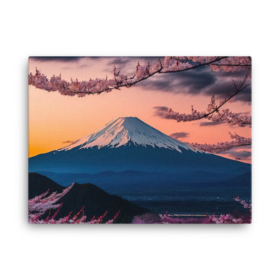 Berg - Pinke Bäume und Blumen - Leinwand berge xxx 45.7 x 61 cm