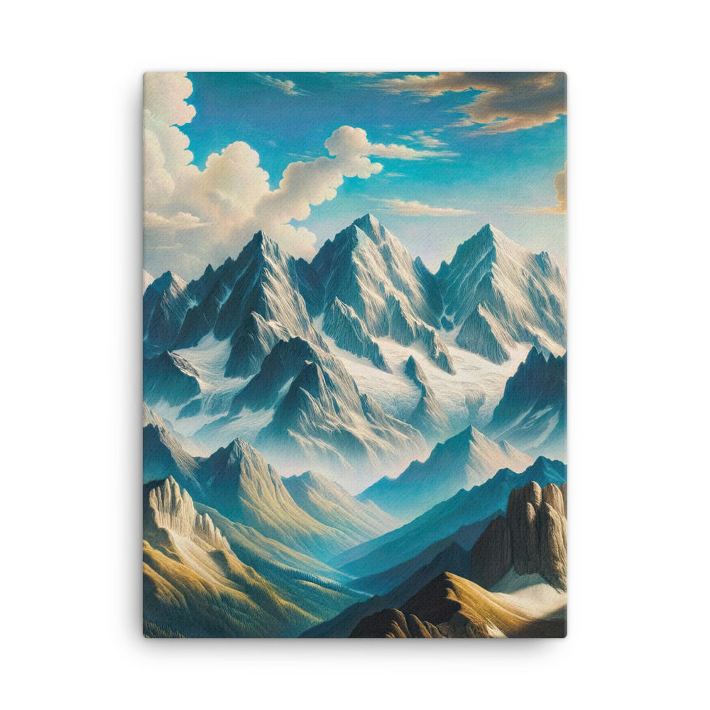 Ein Gemälde von Bergen, das eine epische Atmosphäre ausstrahlt. Kunst der Frührenaissance - Leinwand berge xxx yyy zzz 45.7 x 61 cm