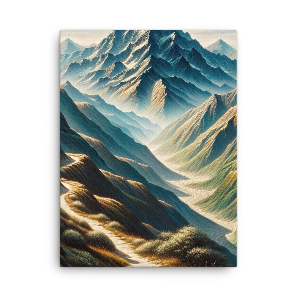 Berglandschaft: Acrylgemälde mit hervorgehobenem Pfad - Leinwand berge xxx yyy zzz 45.7 x 61 cm