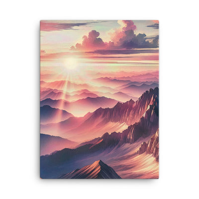 Schöne Berge bei Sonnenaufgang: Malerei in Pastelltönen - Leinwand berge xxx yyy zzz 45.7 x 61 cm
