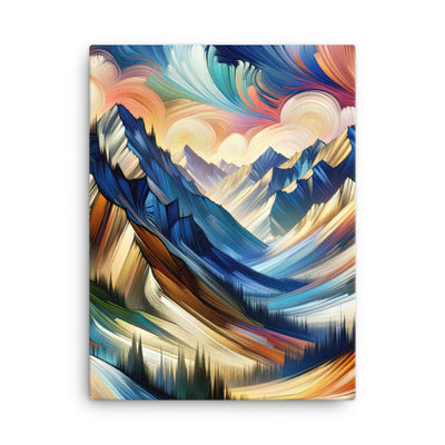 Alpen in abstrakter Expressionismus-Manier, wilde Pinselstriche - Leinwand berge xxx yyy zzz 45.7 x 61 cm