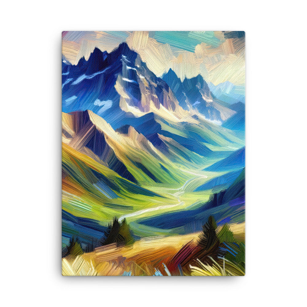 Impressionistische Alpen, lebendige Farbtupfer und Lichteffekte - Leinwand berge xxx yyy zzz 45.7 x 61 cm