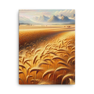 Ölgemälde eines bayerischen Weizenfeldes, endlose goldene Halme (TR) - Leinwand xxx yyy zzz 45.7 x 61 cm