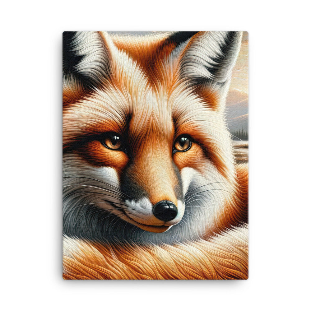 Ölgemälde eines nachdenklichen Fuchses mit weisem Blick - Leinwand camping xxx yyy zzz 45.7 x 61 cm