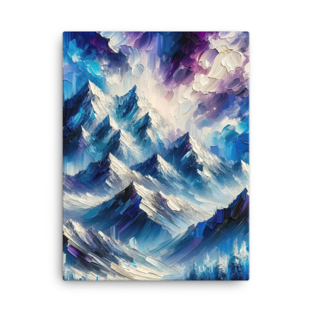 Alpenabstraktion mit dramatischem Himmel in Öl - Leinwand berge xxx yyy zzz 45.7 x 61 cm