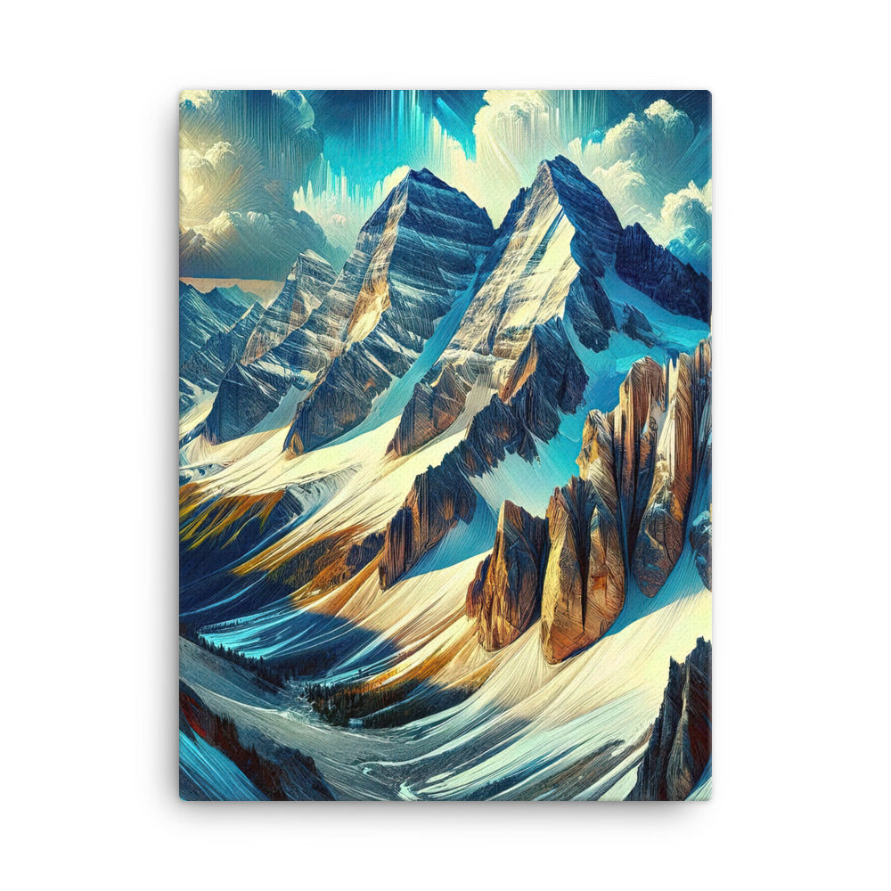 Majestätische Alpen in zufällig ausgewähltem Kunststil - Leinwand berge xxx yyy zzz 45.7 x 61 cm