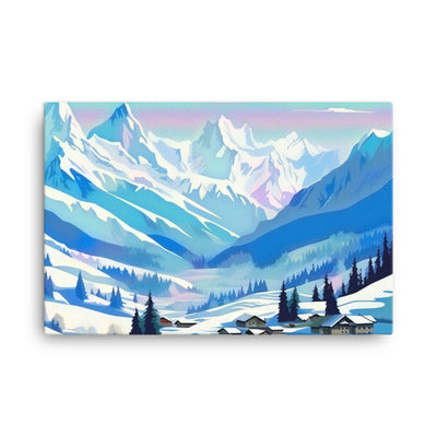 Berge und Schnee - Landschaft - Leinwand ski xxx 61 x 91.4 cm