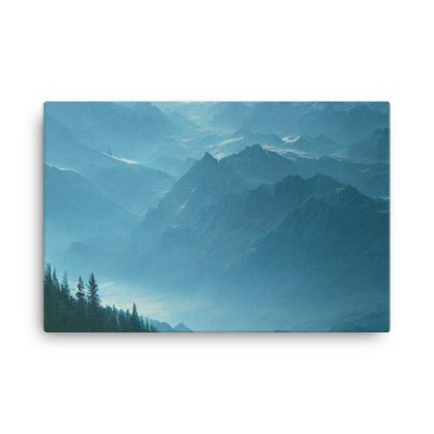 Gebirge, Wald und Bach - Leinwand berge xxx 61 x 91.4 cm