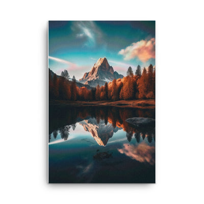 Bergsee, Berg und Bäume - Foto - Leinwand berge xxx 61 x 91.4 cm