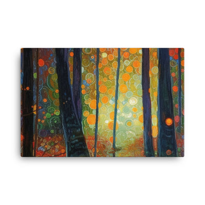 Wald voller Bäume - Herbstliche Stimmung - Malerei - Leinwand camping xxx 61 x 91.4 cm