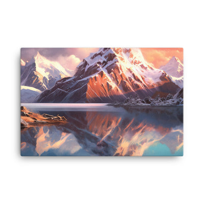 Berg und Bergsee - Landschaftsmalerei - Leinwand berge xxx 61 x 91.4 cm