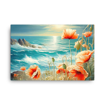 Blumen, Meer und Sonne - Malerei - Leinwand camping xxx 61 x 91.4 cm