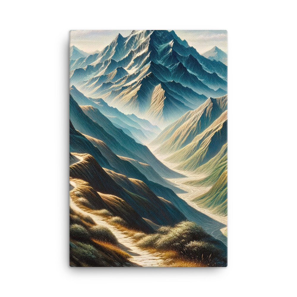 Berglandschaft: Acrylgemälde mit hervorgehobenem Pfad - Leinwand berge xxx yyy zzz 61 x 91.4 cm
