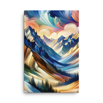 Alpen in abstrakter Expressionismus-Manier, wilde Pinselstriche - Leinwand berge xxx yyy zzz 61 x 91.4 cm
