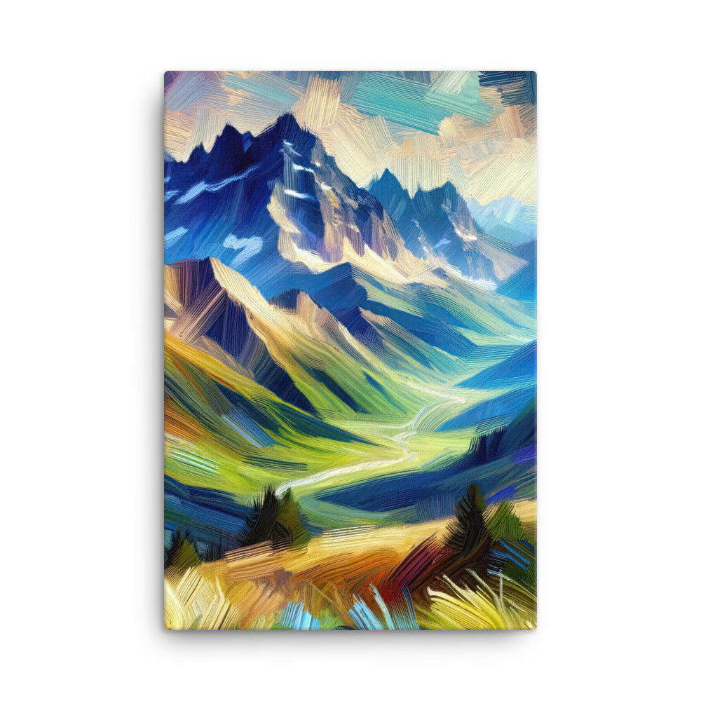 Impressionistische Alpen, lebendige Farbtupfer und Lichteffekte - Leinwand berge xxx yyy zzz 61 x 91.4 cm