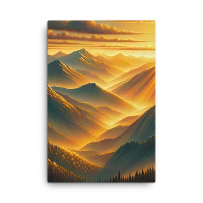 Ölgemälde der Berge in der goldenen Stunde, Sonnenuntergang über warmer Landschaft - Leinwand berge xxx yyy zzz 61 x 91.4 cm