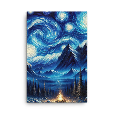 Sternennacht-Stil Ölgemälde der Alpen, himmlische Wirbelmuster - Leinwand berge xxx yyy zzz 61 x 91.4 cm