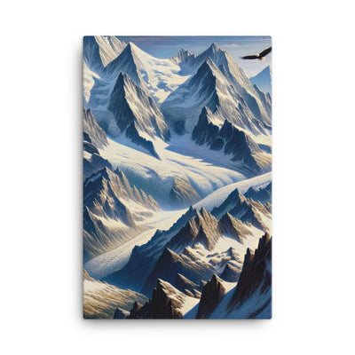 Ölgemälde der Alpen mit hervorgehobenen zerklüfteten Geländen im Licht und Schatten - Leinwand berge xxx yyy zzz 61 x 91.4 cm