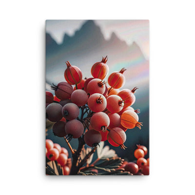 Foto einer Gruppe von Alpenbeeren mit kräftigen Farben und detaillierten Texturen - Leinwand berge xxx yyy zzz 61 x 91.4 cm