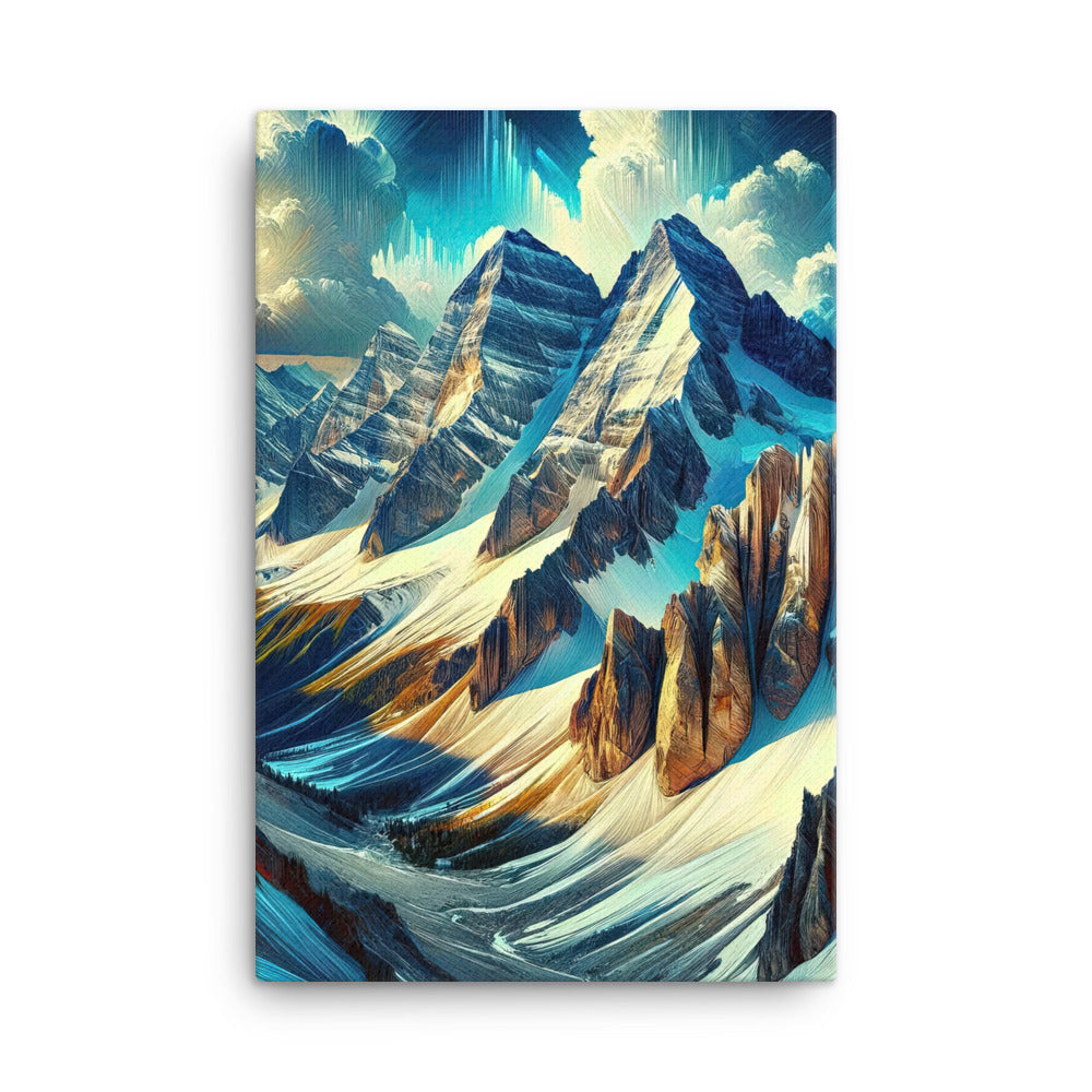 Majestätische Alpen in zufällig ausgewähltem Kunststil - Leinwand berge xxx yyy zzz 61 x 91.4 cm
