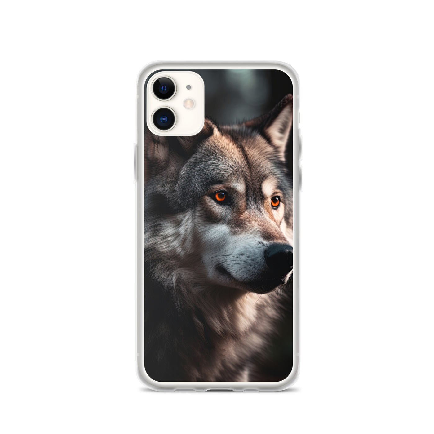 Wolf Porträt - Fotorealistische Malerei - iPhone Schutzhülle (durchsichtig) camping xxx iPhone 11
