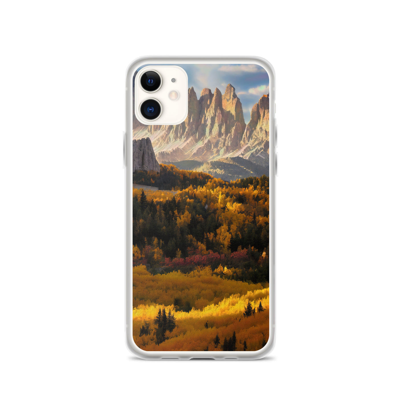 Dolomiten Berge - Malerei - iPhone Schutzhülle (durchsichtig) berge xxx iPhone 11