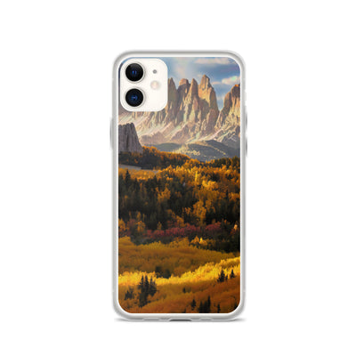 Dolomiten Berge - Malerei - iPhone Schutzhülle (durchsichtig) berge xxx iPhone 11