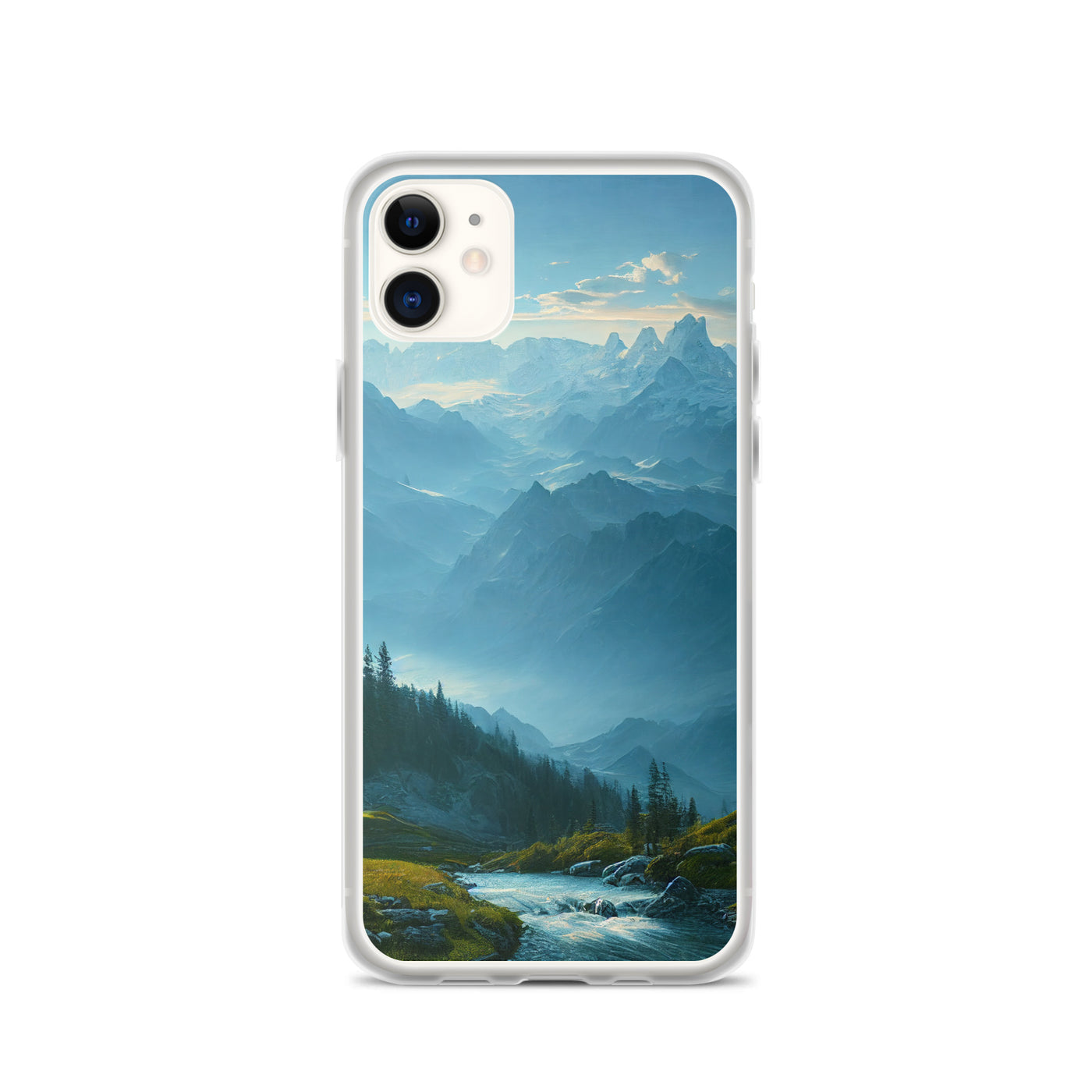 Gebirge, Wald und Bach - iPhone Schutzhülle (durchsichtig) berge xxx iPhone 11