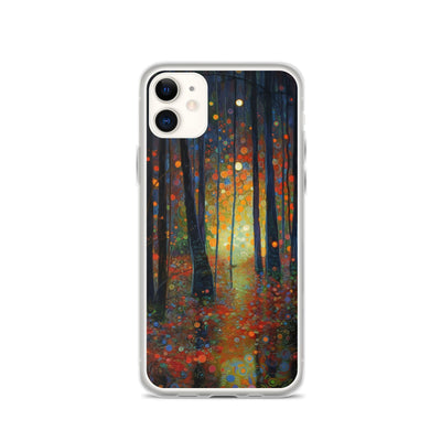 Wald voller Bäume - Herbstliche Stimmung - Malerei - iPhone Schutzhülle (durchsichtig) camping xxx iPhone 11