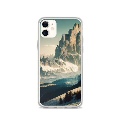 Dolomiten - Landschaftsmalerei - iPhone Schutzhülle (durchsichtig) berge xxx iPhone 11