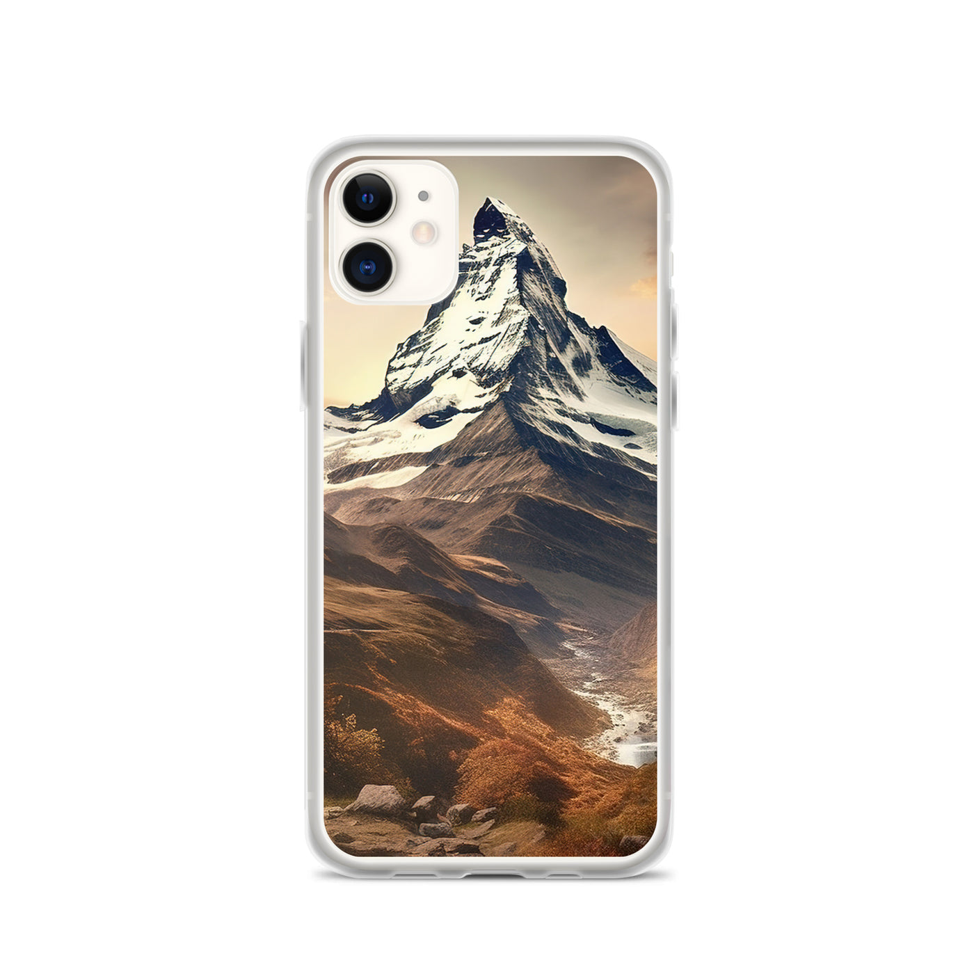 Matterhorn - Epische Malerei - Landschaft - iPhone Schutzhülle (durchsichtig) berge xxx iPhone 11
