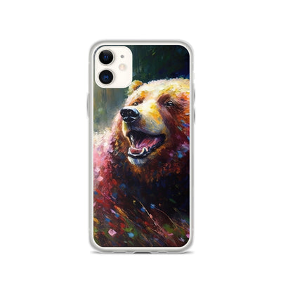 Süßer Bär - Ölmalerei - iPhone Schutzhülle (durchsichtig) camping xxx iPhone 11