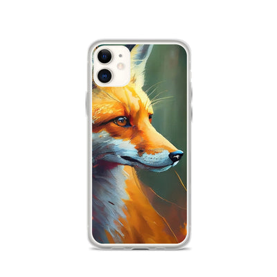 Fuchs - Ölmalerei - Schönes Kunstwerk - iPhone Schutzhülle (durchsichtig) camping xxx iPhone 11
