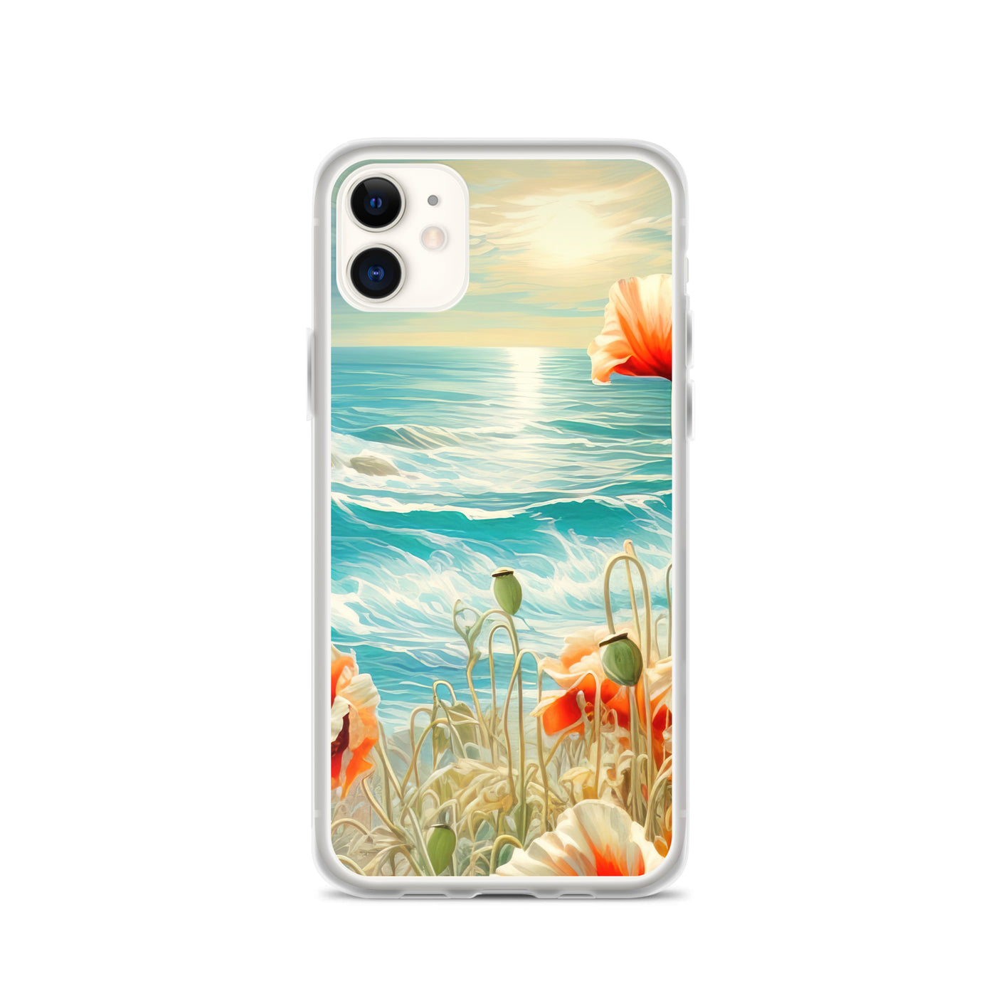Blumen, Meer und Sonne - Malerei - iPhone Schutzhülle (durchsichtig) camping xxx iPhone 11