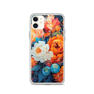 Bunte Blumen - Schöne Malerei - iPhone Schutzhülle (durchsichtig) camping xxx iPhone 11