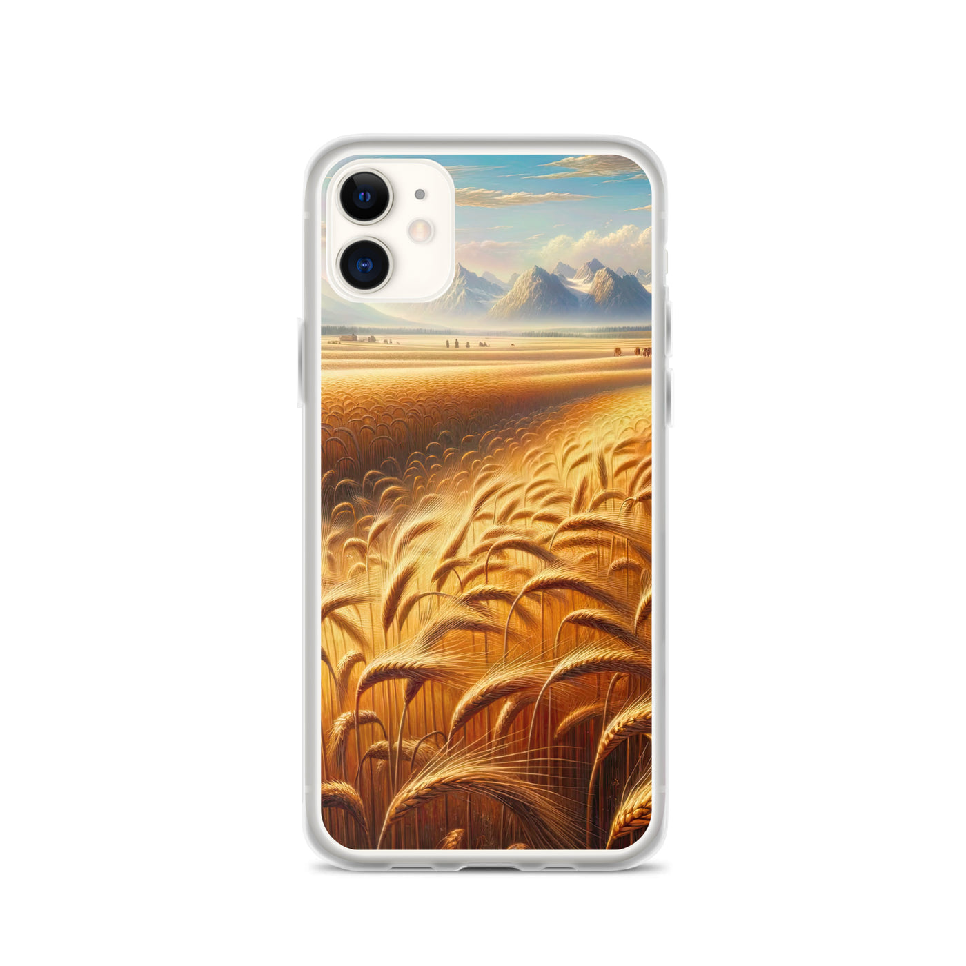 Ölgemälde eines bayerischen Weizenfeldes, endlose goldene Halme (TR) - iPhone Schutzhülle (durchsichtig) xxx yyy zzz iPhone 11