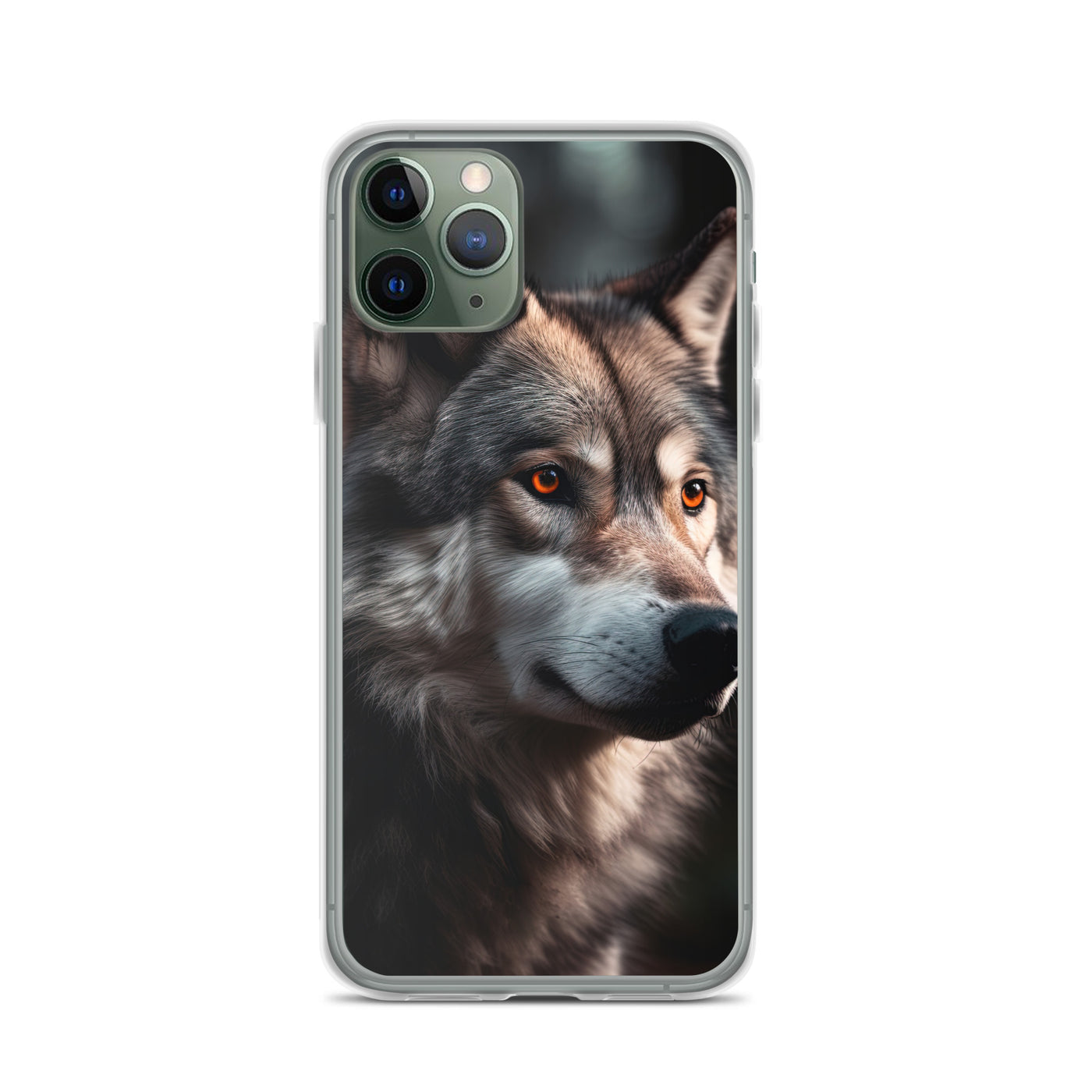 Wolf Porträt - Fotorealistische Malerei - iPhone Schutzhülle (durchsichtig) camping xxx iPhone 11 Pro