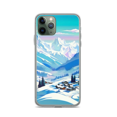 Berge und Schnee - Landschaft - iPhone Schutzhülle (durchsichtig) ski xxx iPhone 11 Pro