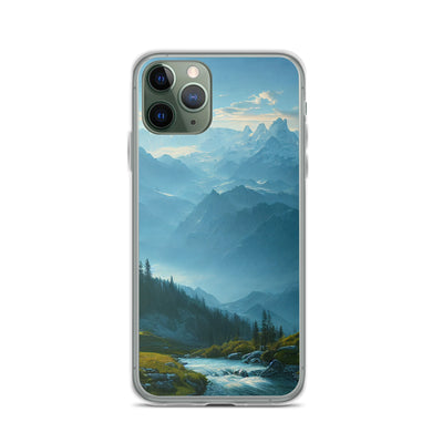 Gebirge, Wald und Bach - iPhone Schutzhülle (durchsichtig) berge xxx iPhone 11 Pro