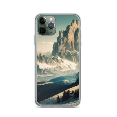 Dolomiten - Landschaftsmalerei - iPhone Schutzhülle (durchsichtig) berge xxx iPhone 11 Pro