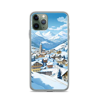 Kitzbühl - Berge und Schnee - Landschaftsmalerei - iPhone Schutzhülle (durchsichtig) ski xxx iPhone 11 Pro