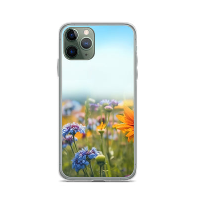 Foto von Blumen im Sonnenschein - Nahaufnahme - iPhone Schutzhülle (durchsichtig) camping xxx iPhone 11 Pro