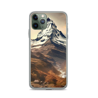 Matterhorn - Epische Malerei - Landschaft - iPhone Schutzhülle (durchsichtig) berge xxx iPhone 11 Pro