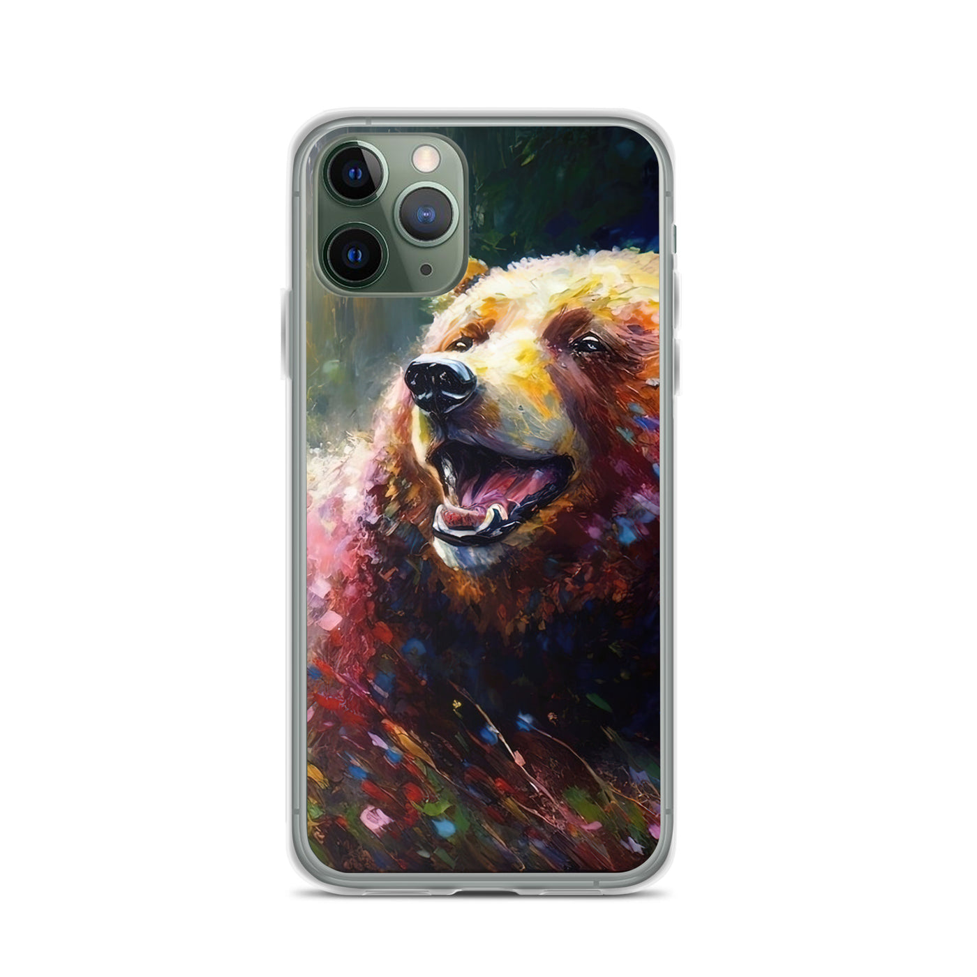 Süßer Bär - Ölmalerei - iPhone Schutzhülle (durchsichtig) camping xxx iPhone 11 Pro