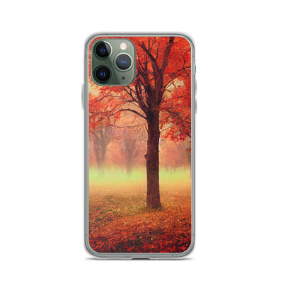 Wald im Herbst - Rote Herbstblätter - iPhone Schutzhülle (durchsichtig) camping xxx iPhone 11 Pro