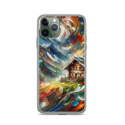Expressionistisches Farbchaos der Alpen und Schönheit der Berge - Abstrakt - iPhone Schutzhülle (durchsichtig) berge xxx yyy zzz iPhone 11 Pro